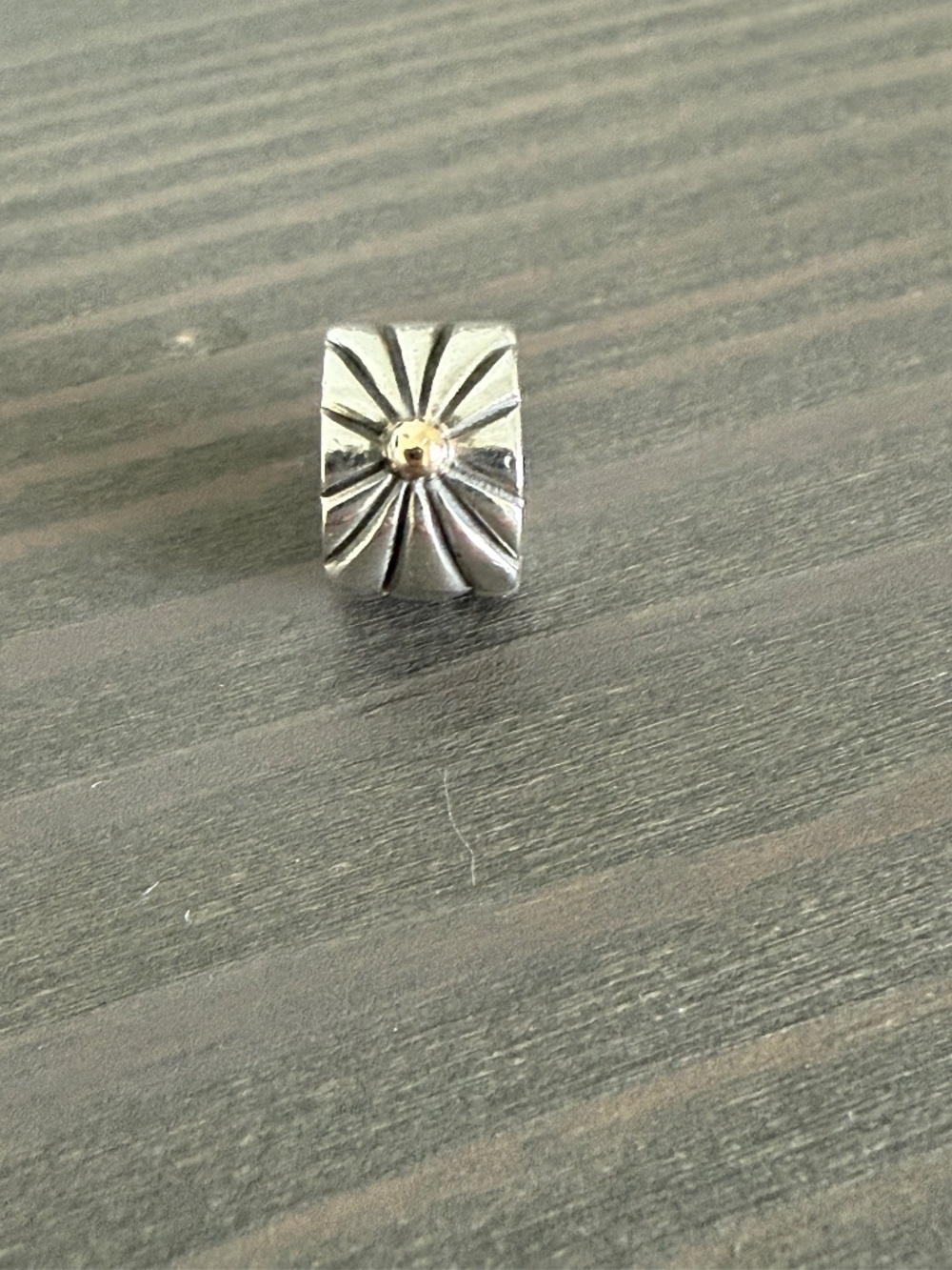 Pandora ALE S925 Sterling Silver Two Tone Starburst Clip Charm